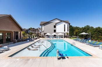 Resort style pool & sunning platforms